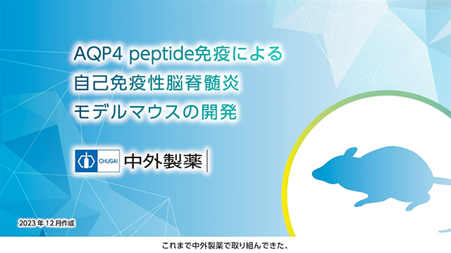 AQP4 peptide免疫による自己免疫性脳脊髄炎モデルマウスの開発